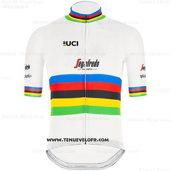2020 Maillot Ciclismo UCI Mondo Champion Segafredo Zanetti Manches Courtes et Cuissard